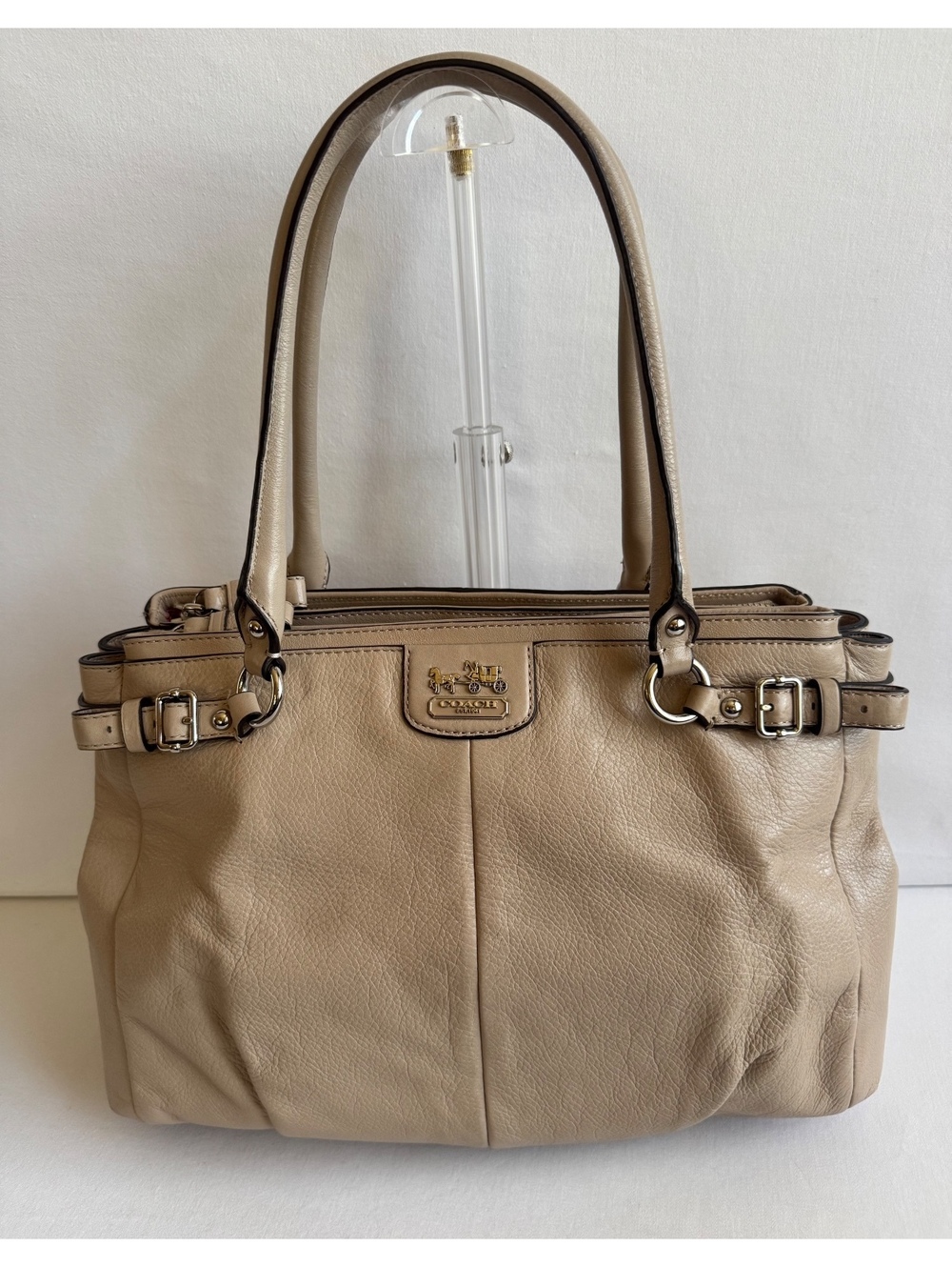 Coach Madison Kara Carryall Yellow Pebbled Leather Satchel M1220-22262